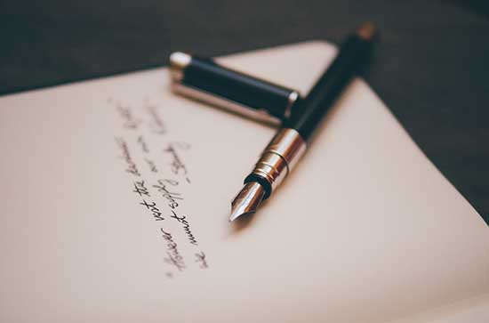 Fountain pen - papers